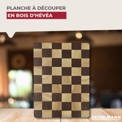 Planche à découper en hévéa Fackelmann Boissellerie