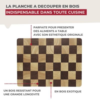 Planche à découper en hévéa Fackelmann Boissellerie