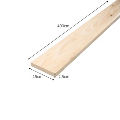 Planche de coffrage brut 25 x 150 mm L.4 m