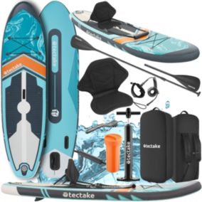 Planche de stand-up paddle 2-en-1 en matériau Drop-Stitch gonflable, stable, légère, antidérapante