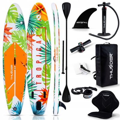 Planche de SUP gonflable robuste de 350 cm pour le stand up paddle avec siège et accessoires 1pièce