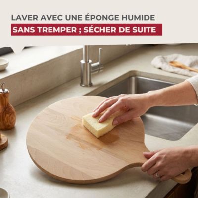 Planche à pizza et tarte flambée en bois 30 cm Fackelmann Wood Edition