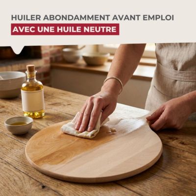 Planche à pizza et tarte flambée en bois 30 cm Fackelmann Wood Edition