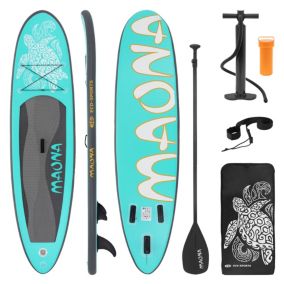 Planche stand up ECD Germany 308 x 78 x 10 cm turquoise PVC gonflable jusqu'à 120kg avec accessoires