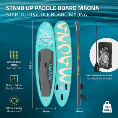 Planche stand up ECD Germany 308 x 78 x 10 cm turquoise PVC gonflable ...