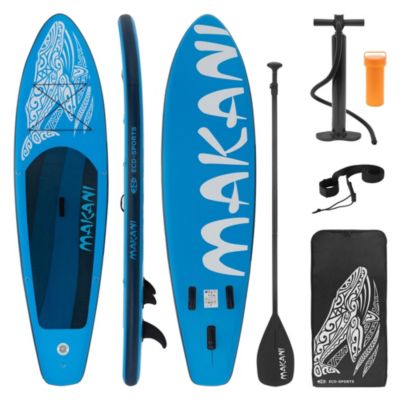 Planche stand up ECD Germany 320 x 80 x 15 cm bleu PVC gonflable jusqu'à 120 kg avec accessoires