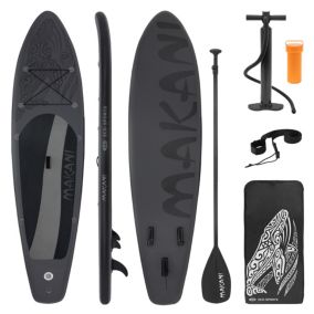Planche stand up ECD Germany 320 x 80 x 15 cm olive PVC gonflable jusqu'à 120 kg avec accessoires