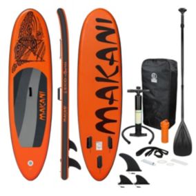 Planche stand up ECD Germany 320 x 82 x 15 cm orange PVC gonflable jusqu'à 120 kg avec accessoires