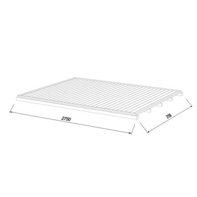 Plancher bois naturel pour Abri de jardin Klikstrom Belaïa de surface intérieure de 5,7m²