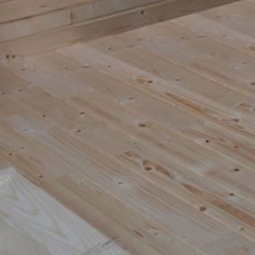 Plancher bois naturel pour Abri de jardin Volga de surface intérieure de 6m², ép.19 mm