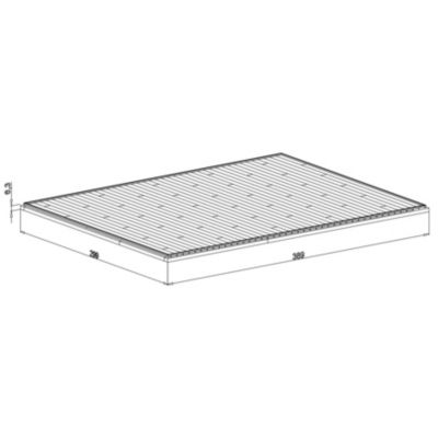 Plancher bois traité autoclave pour Abri de jardin Klikstrom Taman monopente de surface intérieure de 11,2m²