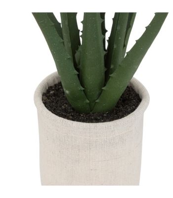 Plante artificielle Aloe vera Pot en coton H 29 cm