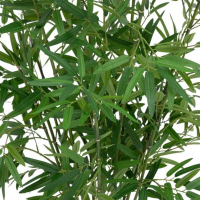 Plante artificielle Bambou dans un Pot en fibres naturelles D 45 x H 100 cm