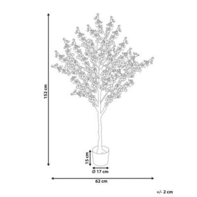 Plante artificielle CHERRY TREE 152 cm Rose