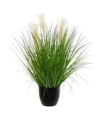 Plante Artificielle en Pot "Bouquet d'Herbes" 90cm Vert