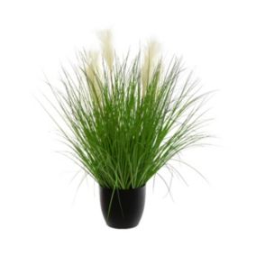 Plante Artificielle en Pot "Bouquet d'Herbes" 90cm Vert