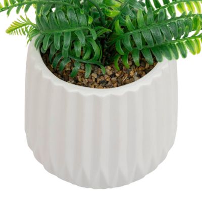 Plante artificielle Fougère dans pot en céramique H 30 cm