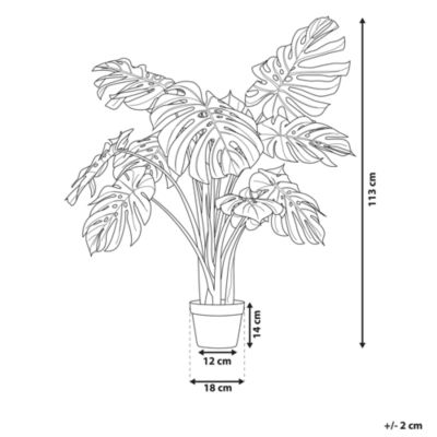 Plante artificielle monstera 113 cm avec pot MONSTERA PLANT
