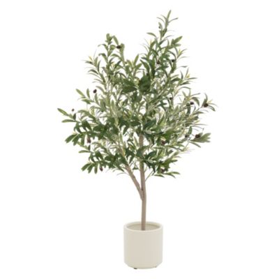 Plante artificielle olivier ML-Design 150 cm avec tronc et feuillage réaliste intérieur et extérieur