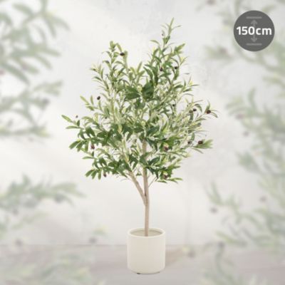 Plante Artificielle Lierre Bicolore En Pot – Tronc D'arbre, Hauteur 76 Cm, Occasion