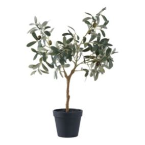 Plante Artificielle Olivier, Vert, Plastique PE, 22,5x36,5x61 cm, EPIKASA