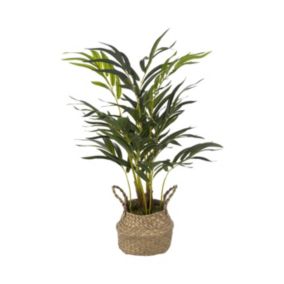 Plante artificielle Palmier dans Pot en Roseau H 80 cm