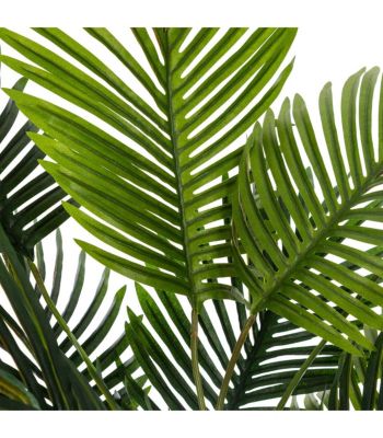 Plante artificielle Palmier dans un pot en céramique pied en bois H 72 cm