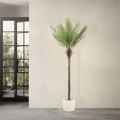 Plante artificielle palmier ML-Design 210 cm tropicale avec pot decor pour intérieur et extérieur
