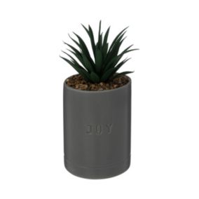 Plante artificielle pot en Céramique Bleu Gris H 20 cm