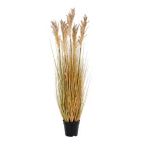 Plante Artificielle Sorgho, Marron, Polyéthylène, 35x30x110 cm, EPIKASA