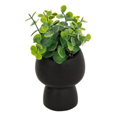 Plante grasse artificielle dans un pot en céramique H 17 cm