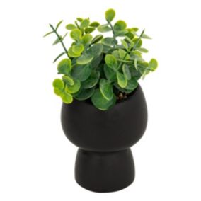 Plante grasse artificielle dans un pot en céramique H 17 cm