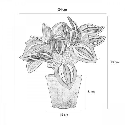 Plante tradescantia artificielle en pot 20cm