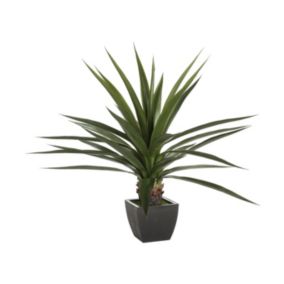 Plante verte artificielle Agave en pot H 124 cm