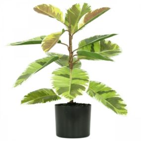 Plante verte artificielle caoutchouc 65cm