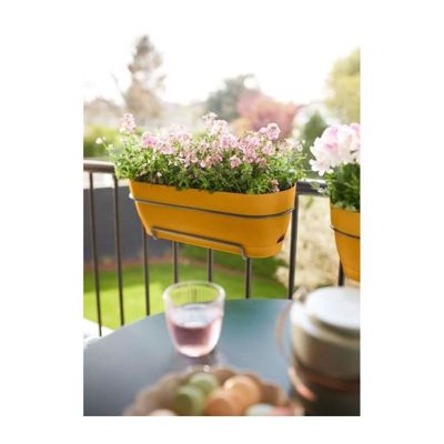 Planteur Rectangle Vibia - Plastique - Réservoir - diametre70 - Rose Poussiere Elho