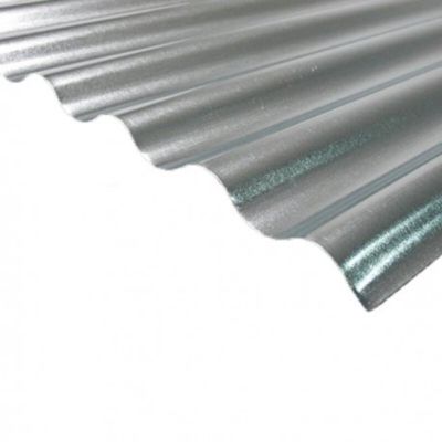 Plaque acier galvanisé petites ondes Gris, l.- 90cm, L.- 2.5m