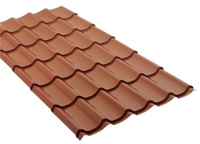 Plaque acier tuile rouge Rooftile 980 - Sedpa France