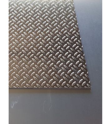 Plaque Aluminium Grain de riz, ép. 1/2mm, Hauteur 70cm x Largeur 70cm