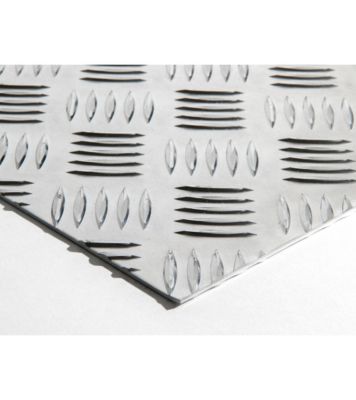 Plaque Aluminium Strié, ép. 2/3mm, Hauteur 40cm x Largeur 100cm
