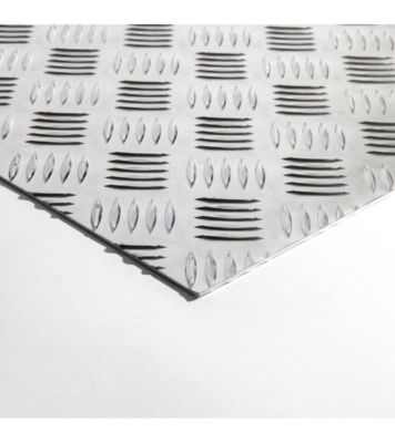 Plaque Aluminium Strié, ép. 2/3mm, Hauteur 40cm x Largeur 100cm