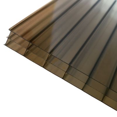 Plaque alvéolaire polycarbonate bronze 300 x 100 cm, ép.16 mm | Castorama