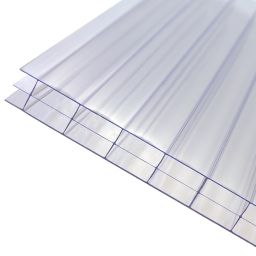 Plaque alvéolaire polycarbonate transparent 400 x 100 cm, ép.16 mm (vendue à la plaque)