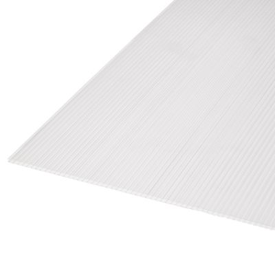 Plaque alvéolaire polycarbonate transparent 200 x 100 cm, ép.10 mm