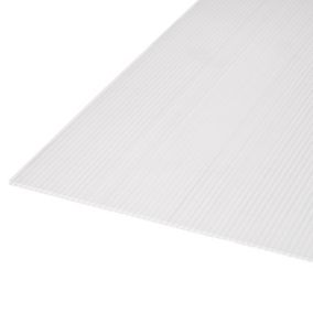 Plaque alvéolaire polycarbonate transparent 200 x 100 cm, ép.10 mm (vendue à la plaque)