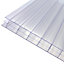 Plaque alvéolaire polycarbonate transparent 200 x 100 cm, ép.16 mm