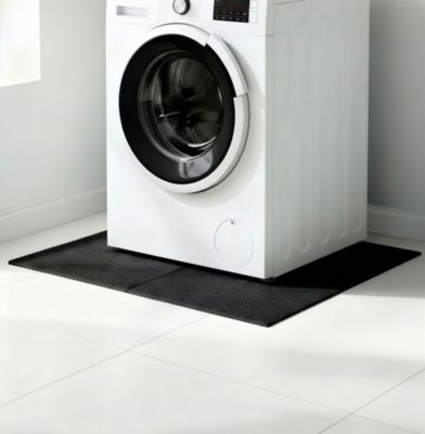 Plaque anti-vibration en caoutchouc noir Diall