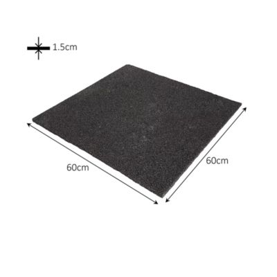 Plaque anti-vibration en caoutchouc noir Diall