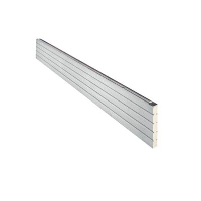 Plaque béton biface pour clôture effet bois rainuré, L.184 x H.26 cm x ép.35 mm, Lamella