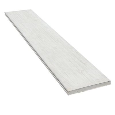 Plaque béton biface pour clôture motif bois Séquoia gris clair, L.184 x H.26 cm x ép.35 mm